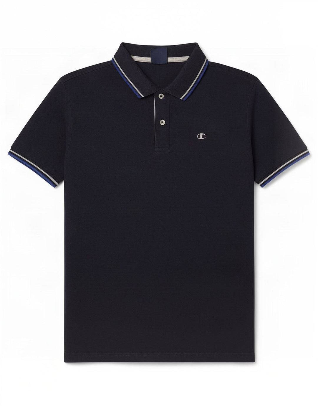 Polo da uomo Champion a righe medie blu navy