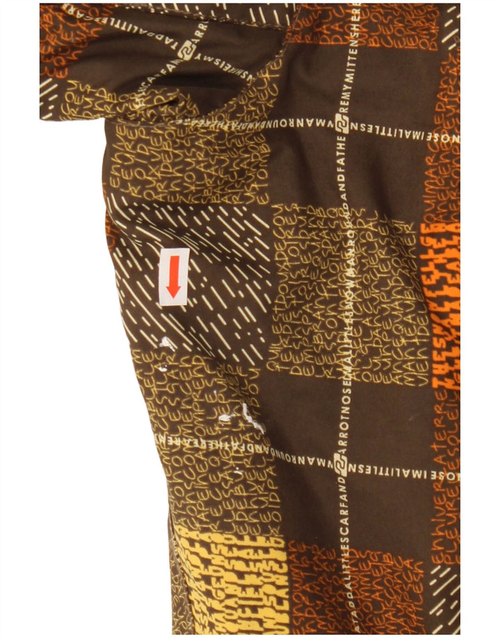 Giacca a vento con cappuccio da donna Billabong taglia 3 piccolo quadretto marrone