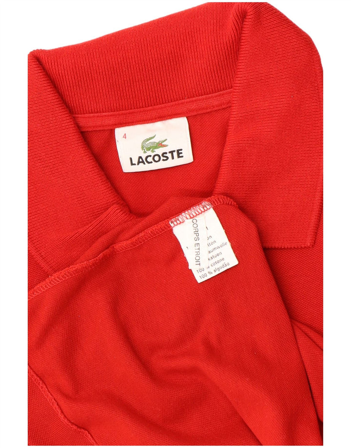 Polo da uomo LACOSTE taglia 4 media in cotone rosso
