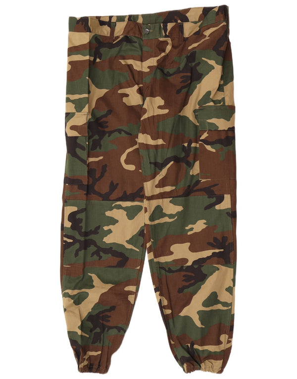 Pantaloni cargo da jogging da uomo vintage EU 54 2XL W42 L31 Khaki Camouflage Army