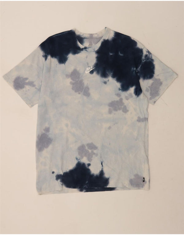 T-shirt Nike da uomo vestibilità ampia vestibilità ampia top in cotone tie dye blu medio