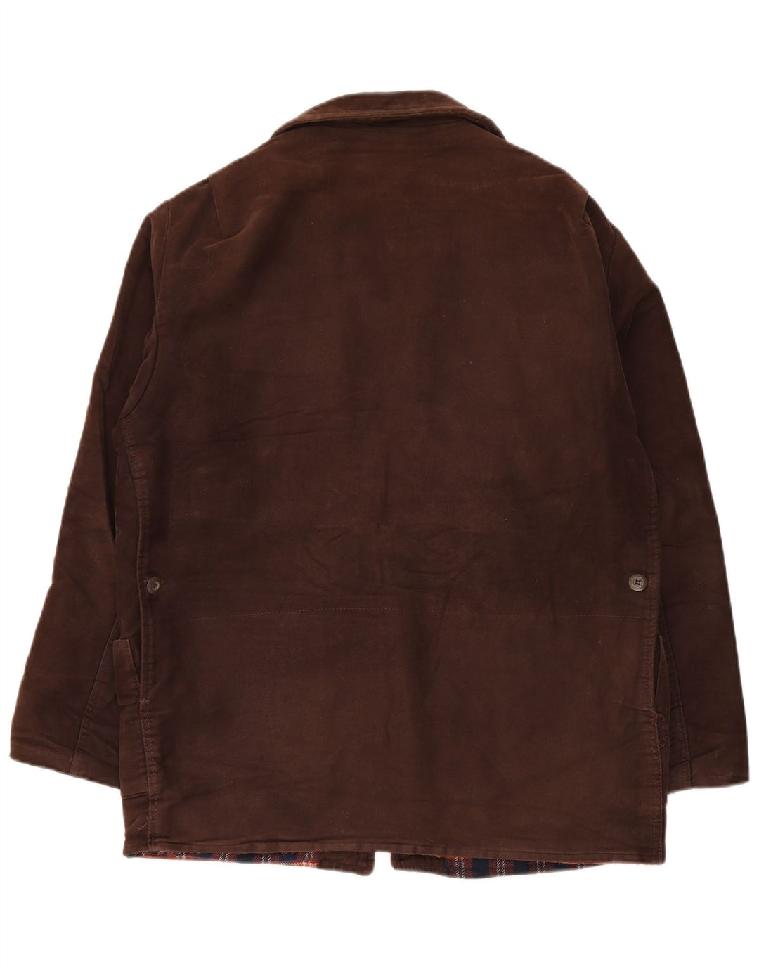 Giacca a vento vintage da uomo IT 54 2XL Cotone color block marrone