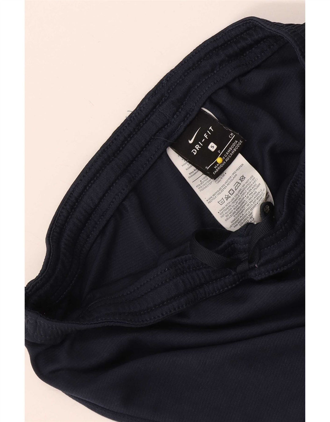 Pantaloncini sportivi Nike Dri Fit da donna UK 8 Small in poliestere blu navy