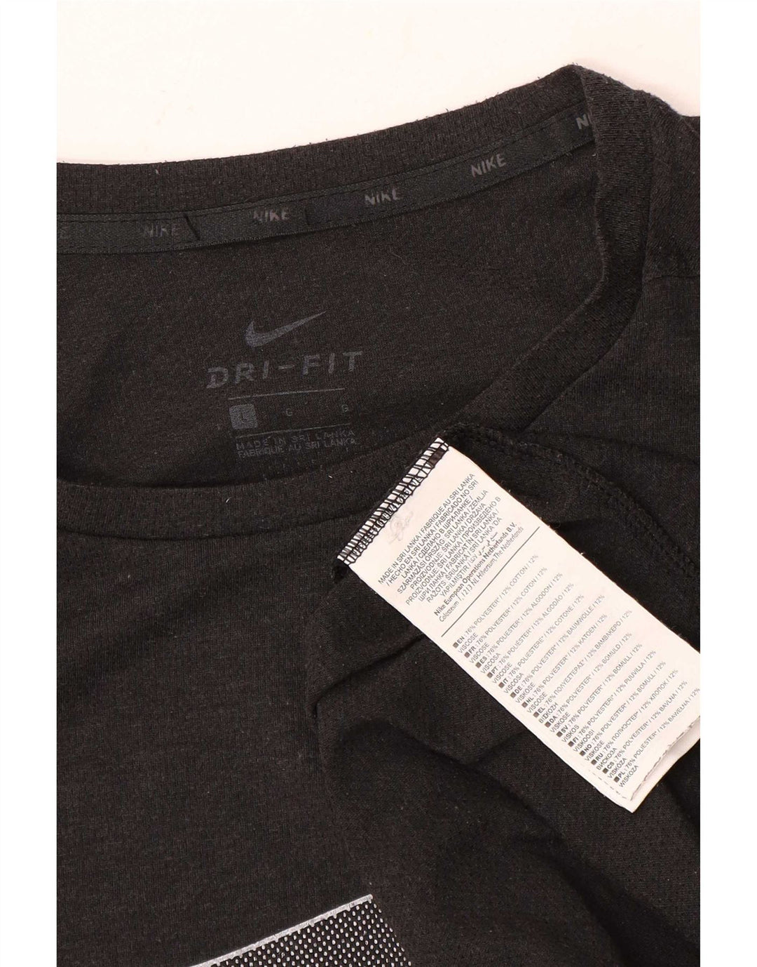 T-shirt grafica Nike Dri Fit da uomo, grande, in poliestere grigio
