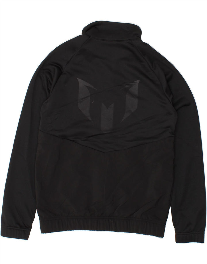 ADIDAS Boys Graphic Tracksuit Top Jacket 11-12 Years Black Polyester Vintage Adidas and Second-Hand Adidas from Messina Hembry 