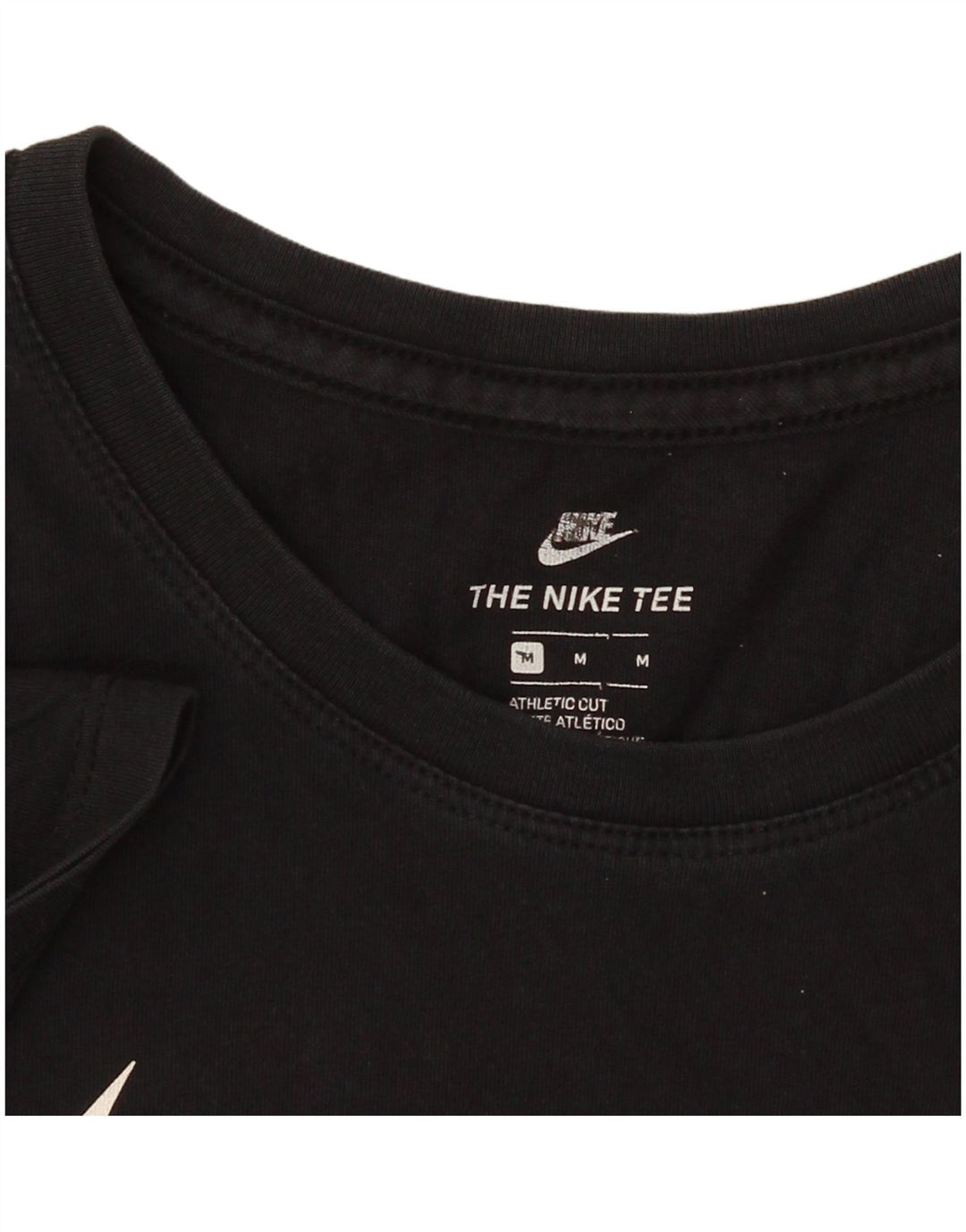 T-shirt grafica Nike da donna con taglio atletico, taglia UK 14, media, nera