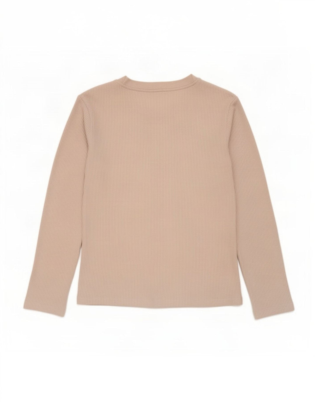 Top Zara da donna a maniche lunghe UK 14 Poliestere beige medio
