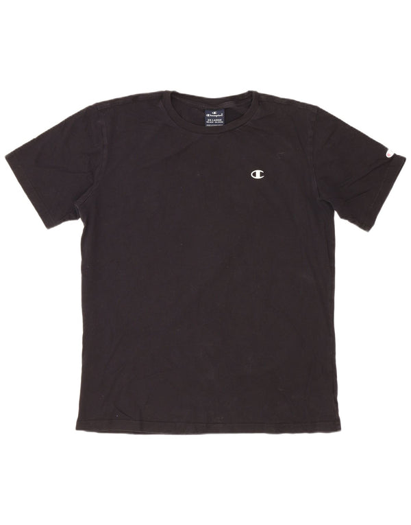 Maglietta Champion da ragazzo, 15-16 anni, 2XL, cotone nero