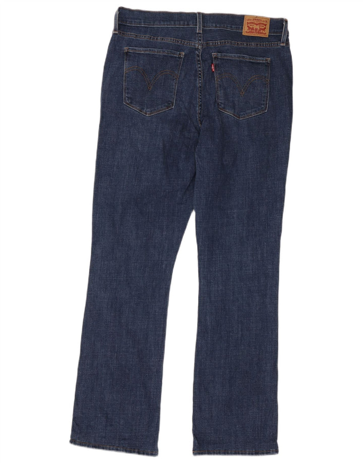 Jeans bootcut da donna con vestibilità classica Levi's taglia 14 grande W32 L34 cotone blu