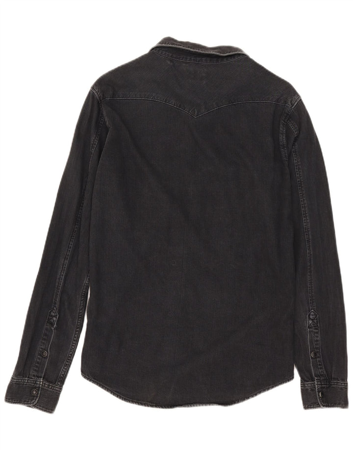 Camicia di jeans da uomo LEE in cotone nero medio