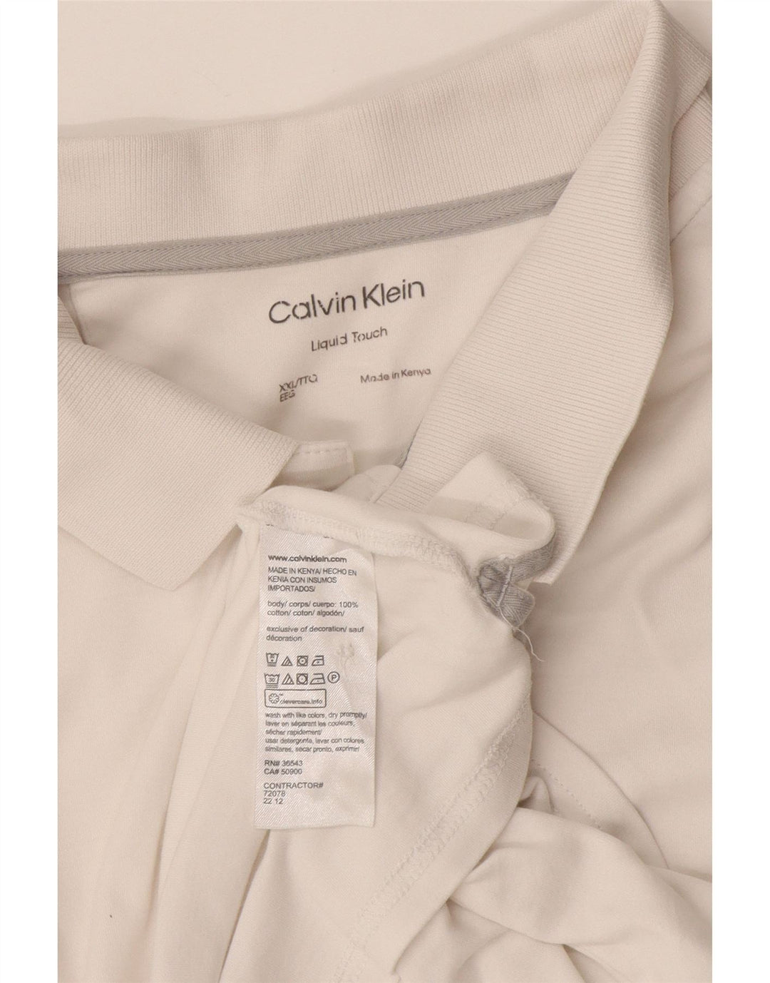 Polo da uomo Calvin Klein 2XL in cotone bianco