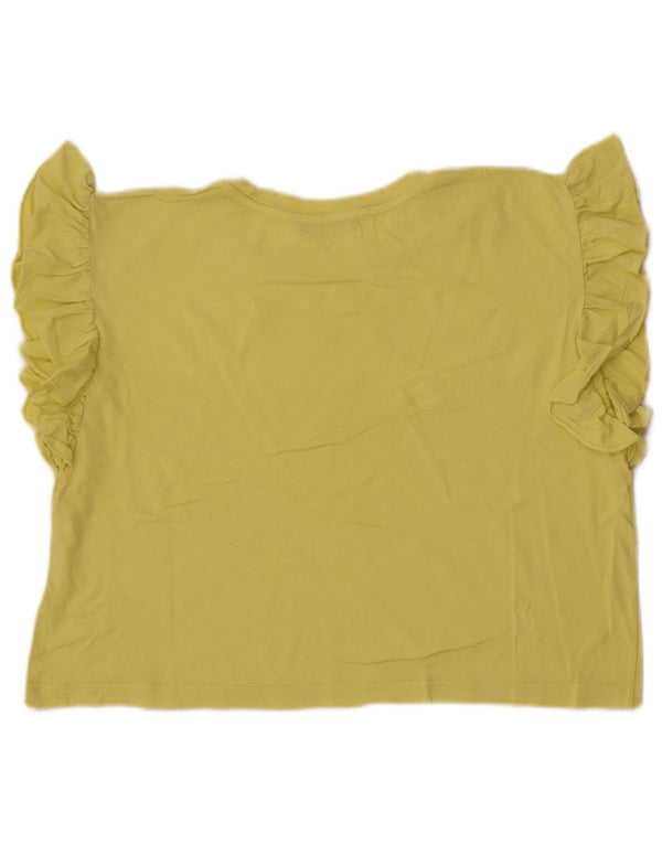 T-shirt corta da donna Zara UK 14 giallo medio