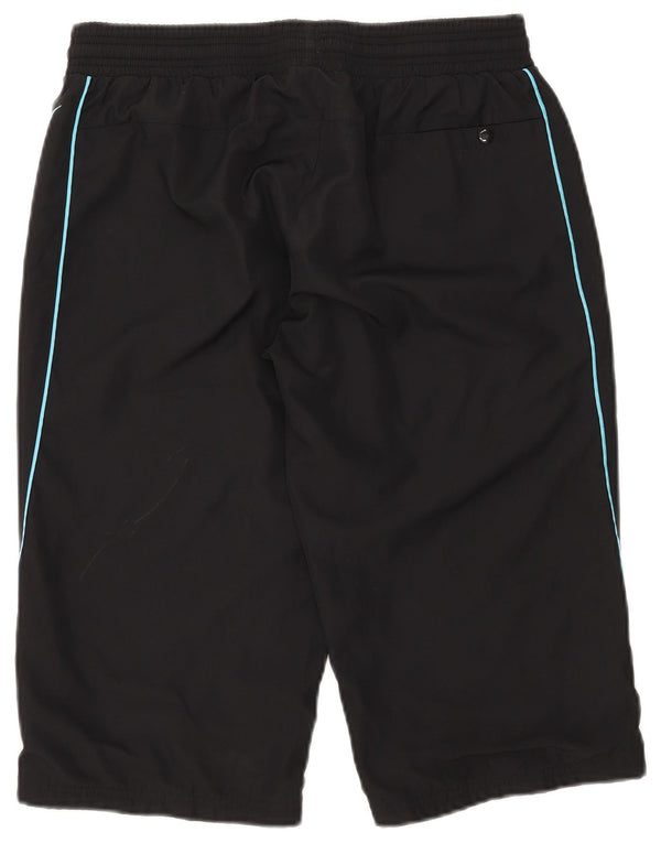 Pantaloncini sportivi Bermuda da donna NIKE UK 12/14 poliestere nero medio