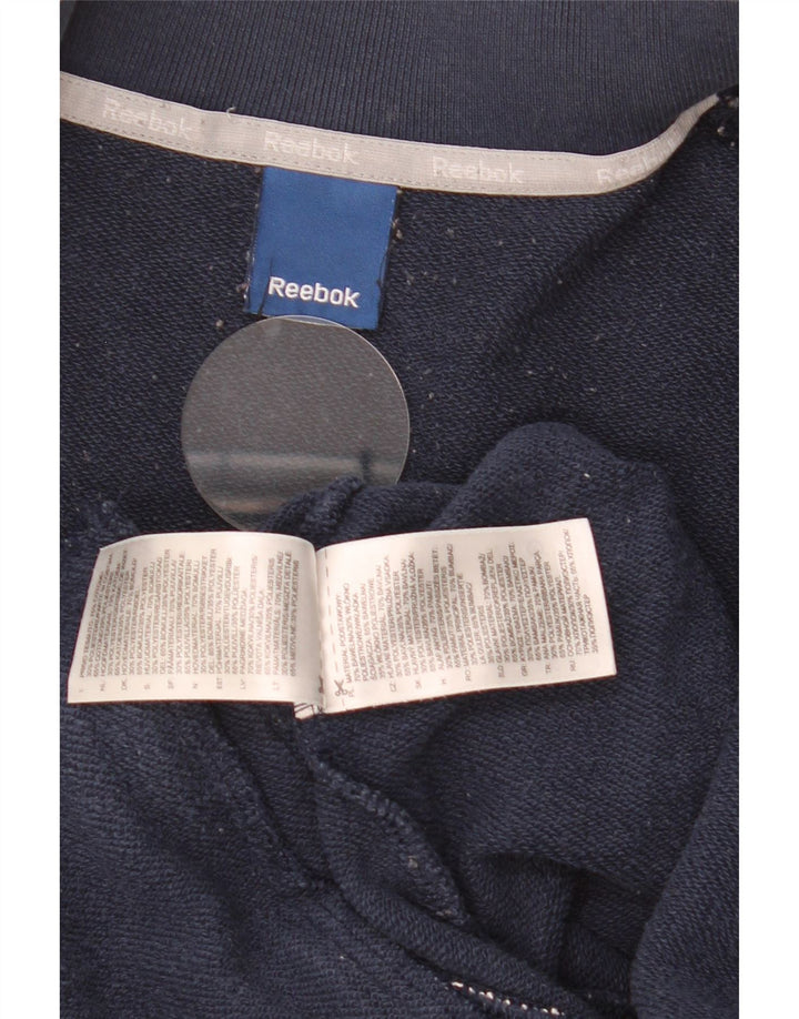 Giacca da tuta oversize da donna Reebok UK 6 XS Blu Navy Cotone