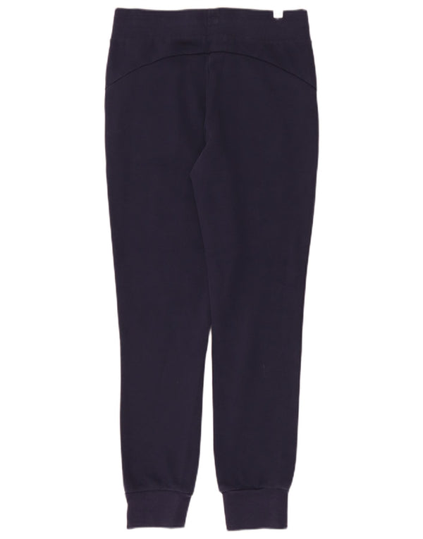 Pantaloni da tuta da donna Puma Joggers UK 10 Small Blu Navy Cotone