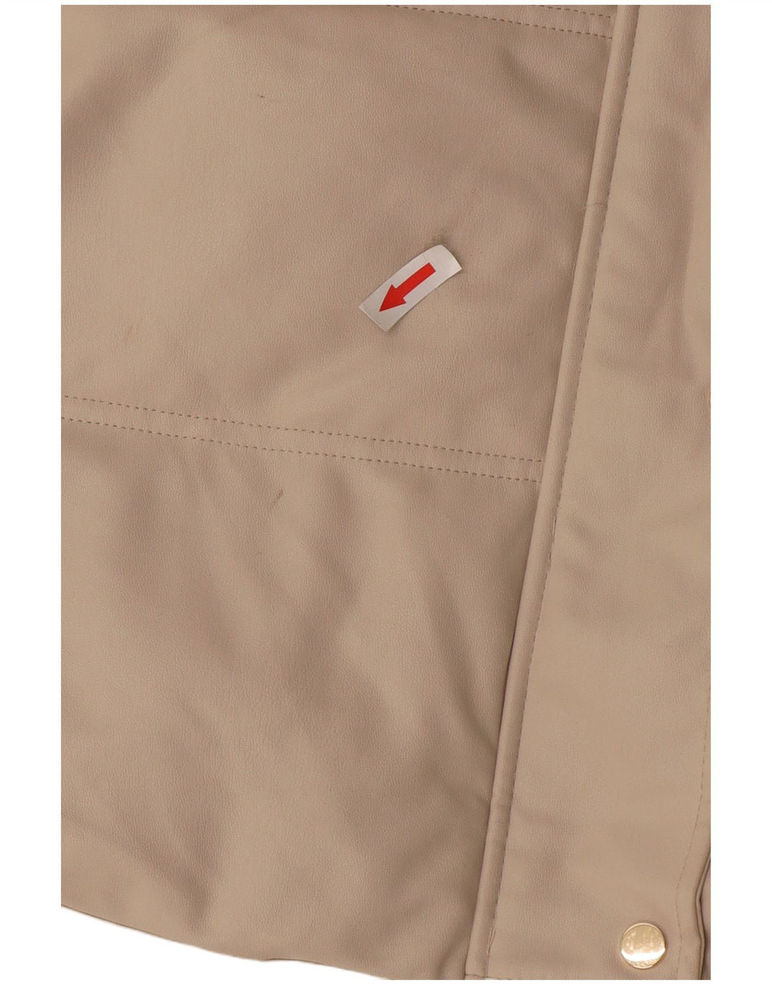Giacca imbottita senza maniche con cappuccio da donna Zara UK 14 Poliestere beige medio
