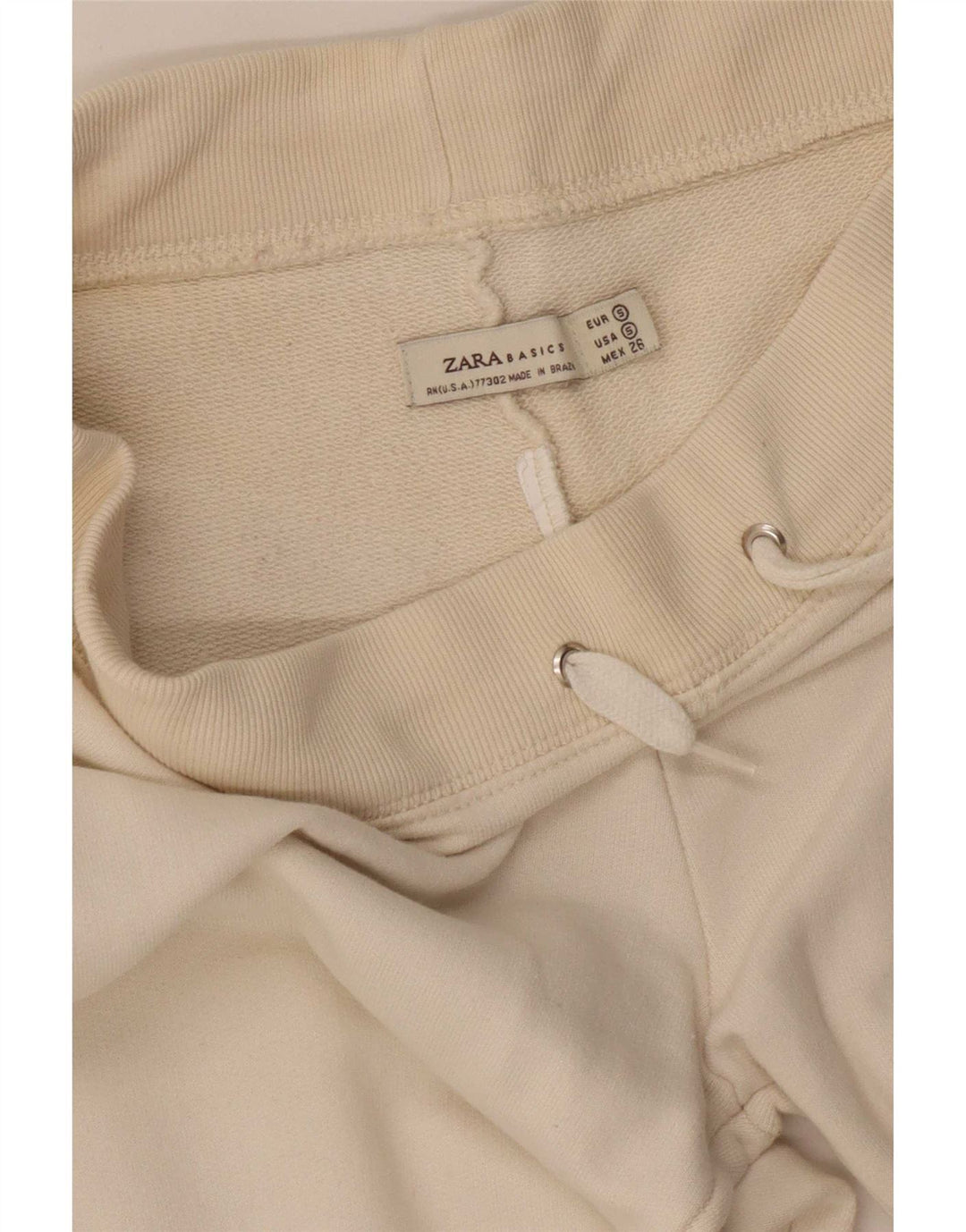 Pantaloni della tuta da donna Zara UK 8 Small Bianco sporco