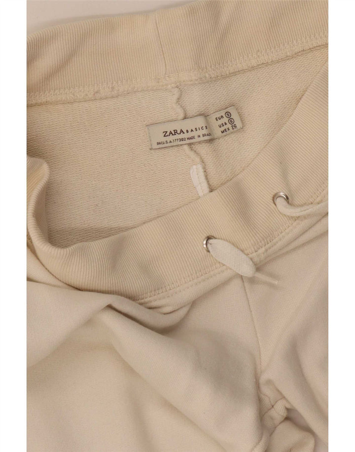 Pantaloni della tuta da donna Zara UK 8 Small Bianco sporco