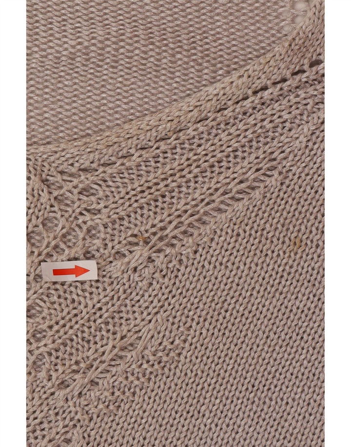 Maglione con scollo a V da donna Zara UK 14 Grigio medio