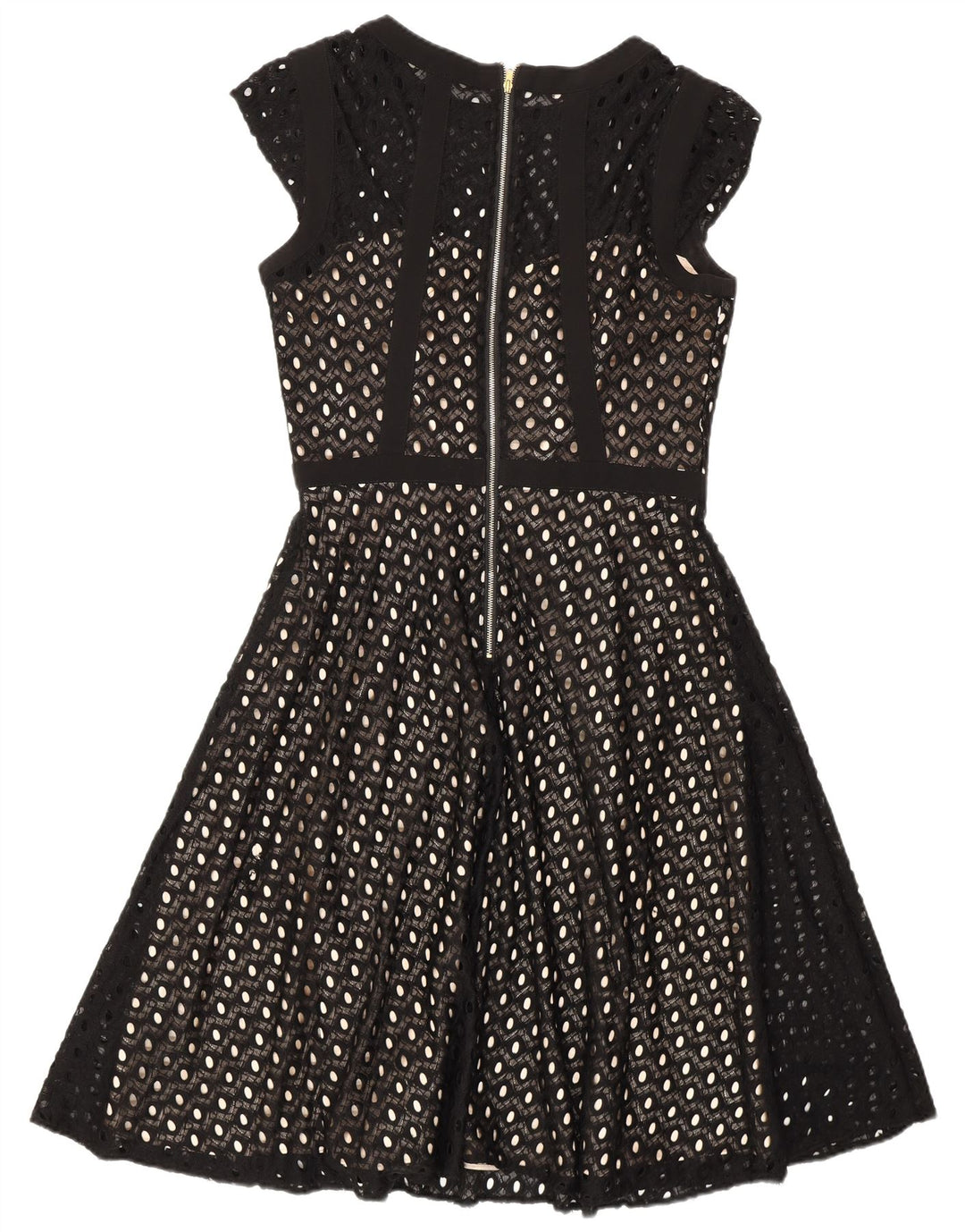 Abito a trapezio da donna Monsoon UK 10 Piccolo nylon nero