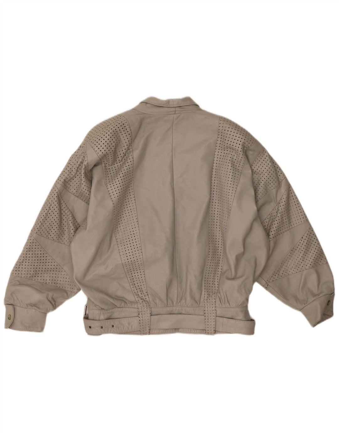 GABRIELLA BENELLI Giacca oversize da donna EU 36 piccola pelle grigia