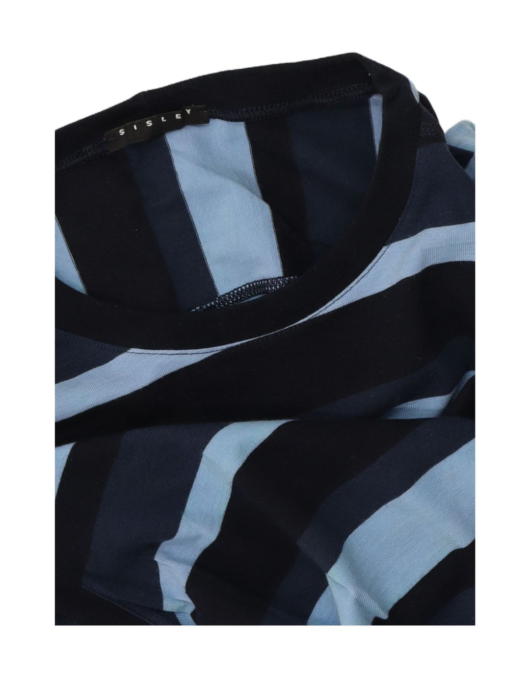 T-shirt uomo Sisley Top Small in cotone rigato blu