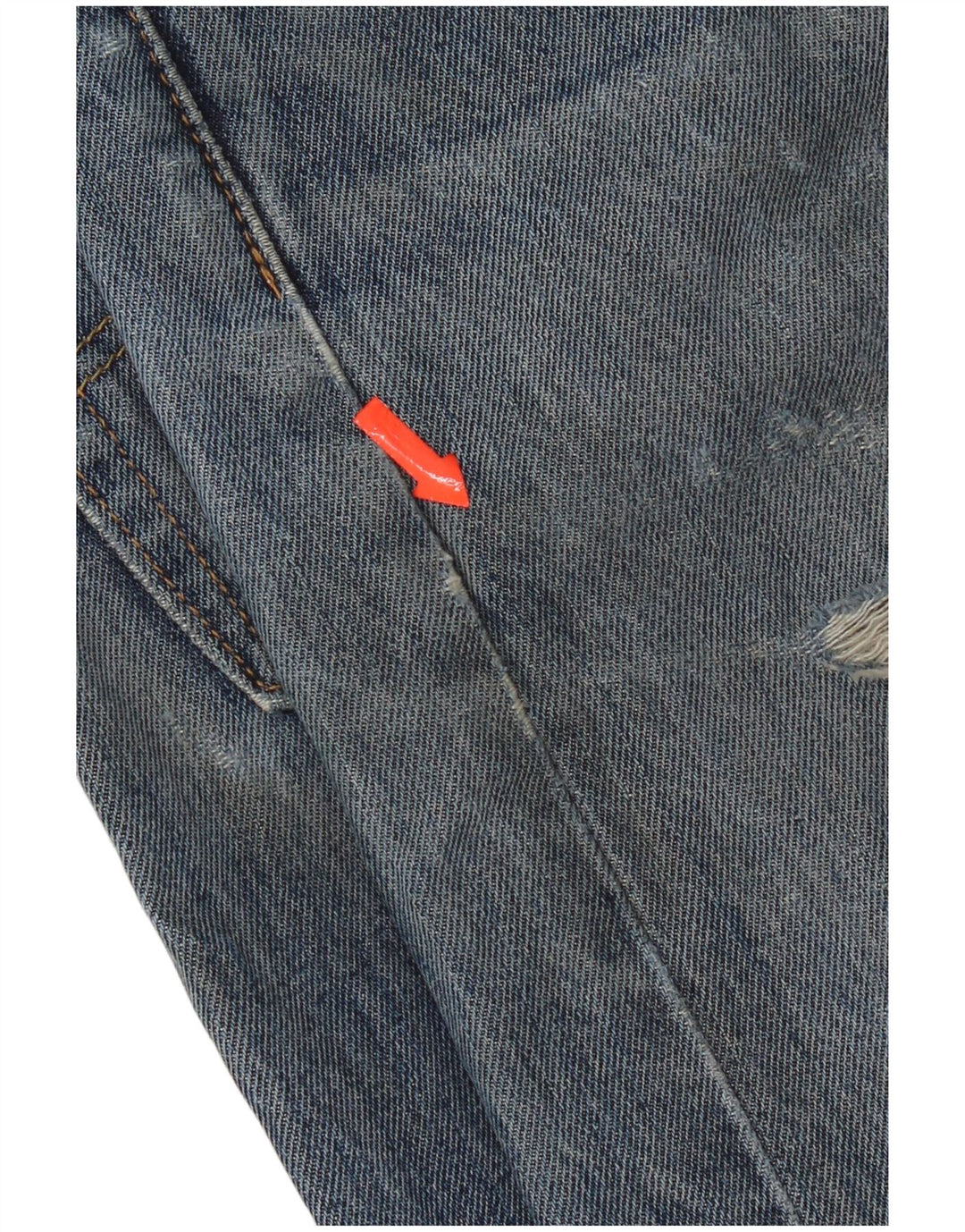 Levi's Uomo 505 Jeans dritti invecchiati W33 L30 Cotone blu