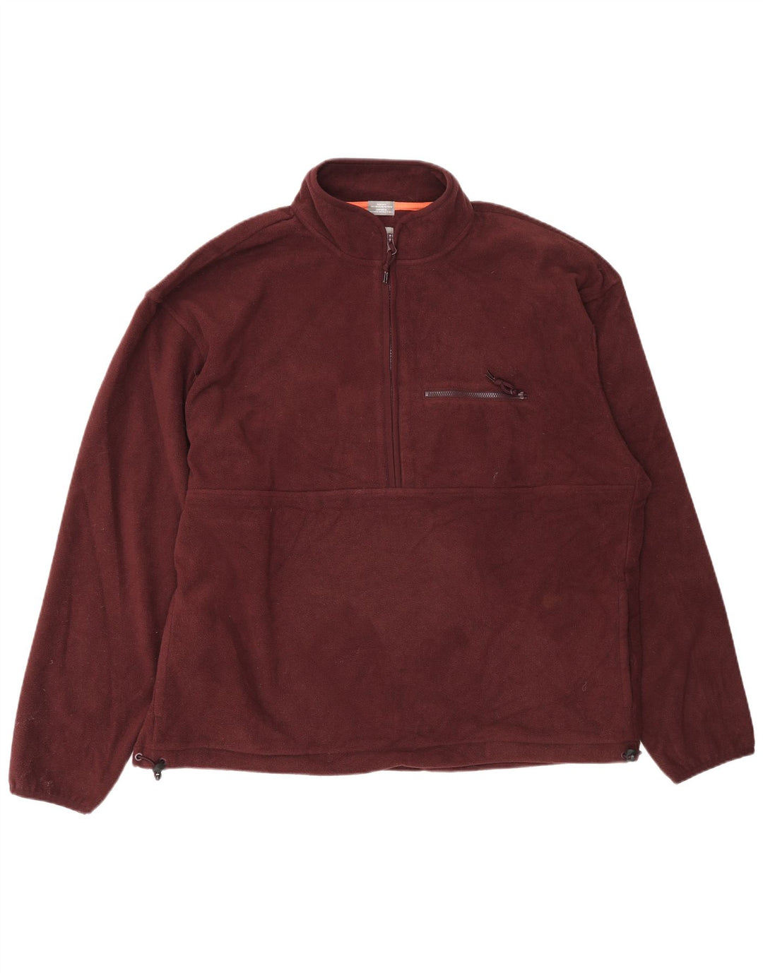 Maglione in pile da uomo con zip e collo Gap, grande, in poliestere bordeaux