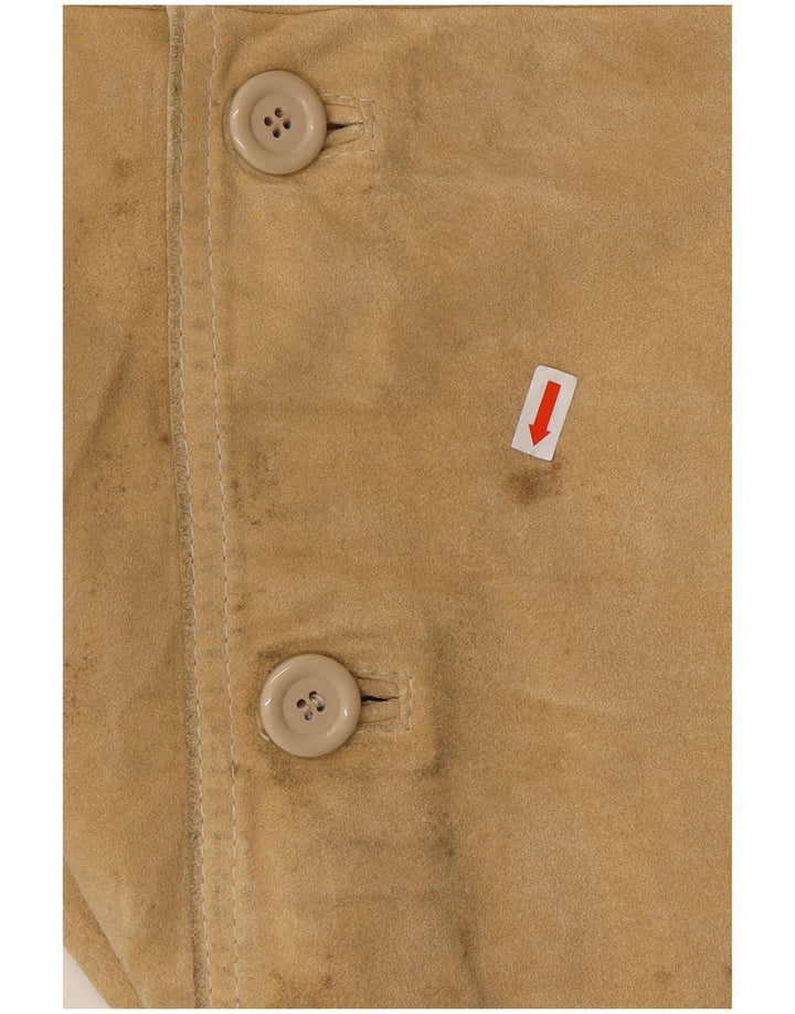 Giacca da uomo in pelle scamosciata CONBIPEL UK 40 grande in pelle beige