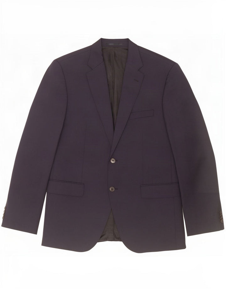 Giacca blazer da uomo a 2 bottoni Hugo Boss EU 52 XL Lana blu navy