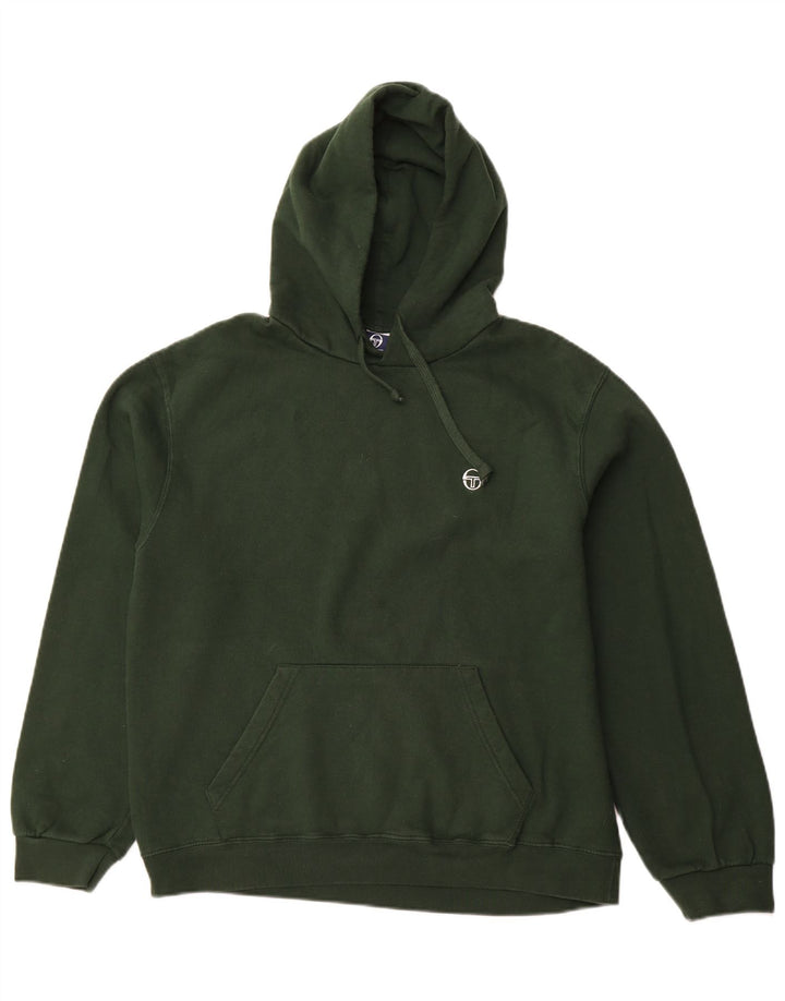 SERGIO TACCHINI Maglia con cappuccio da uomo grande in cotone verde