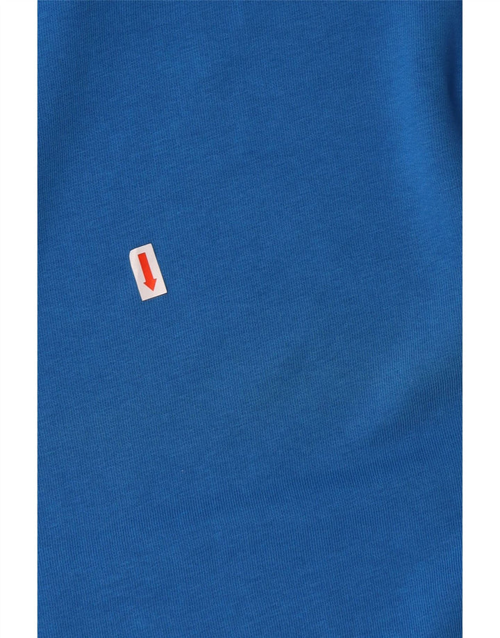 PUMA Felpa con cappuccio grafica da uomo grande in cotone blu
