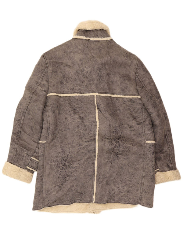 Cappotto Sherpa da uomo Zara UK 44 2XL Grigio