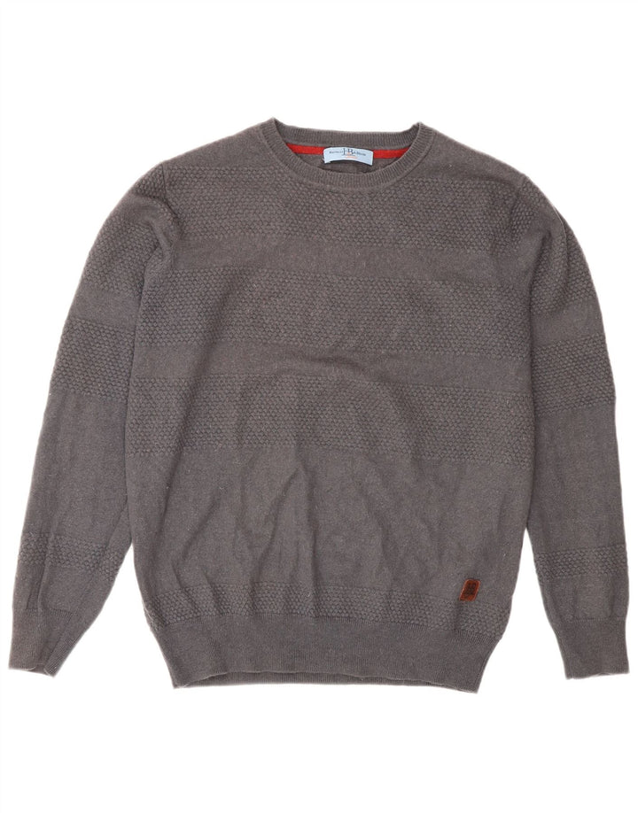 Maglione maglione girocollo da uomo Harmont & Blaine in lana grigio medio