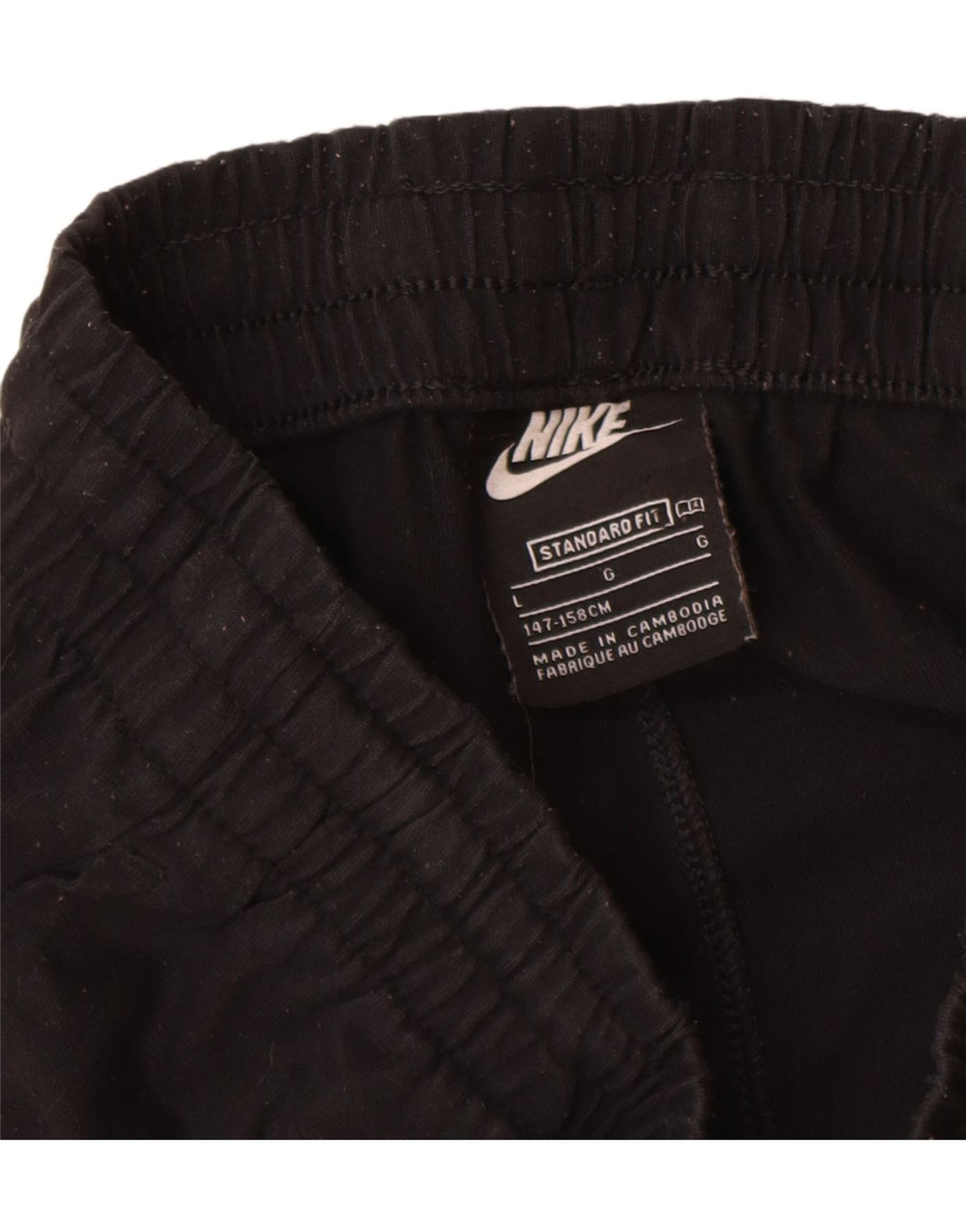 Pantaloncini sportivi Nike da bambino con vestibilità standard, 12-13 anni, grandi, neri, in poliestere