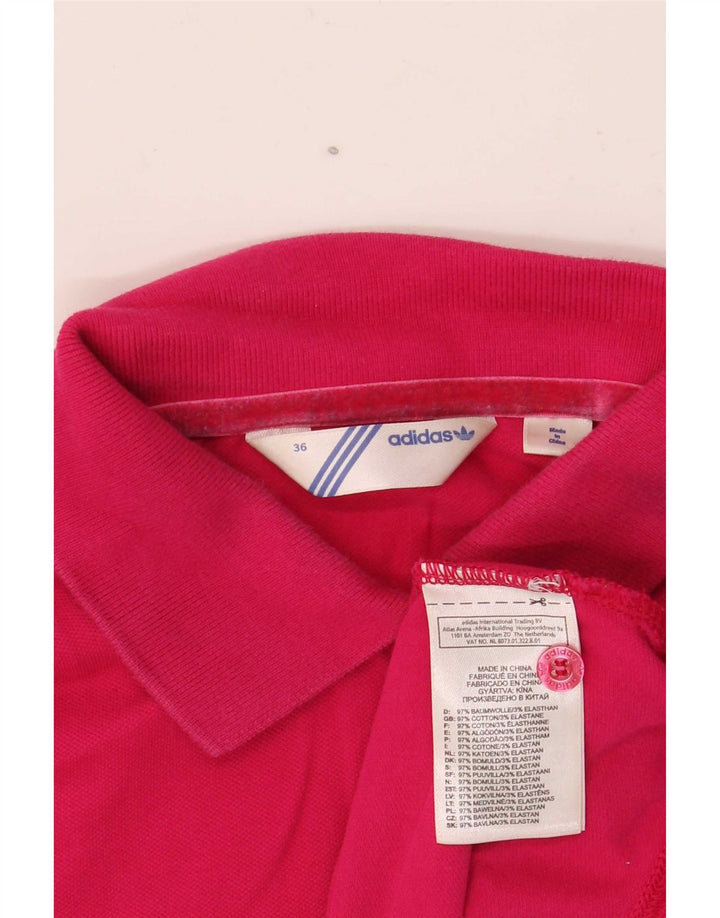 Polo Adidas da donna EU 36 piccola in cotone rosa
