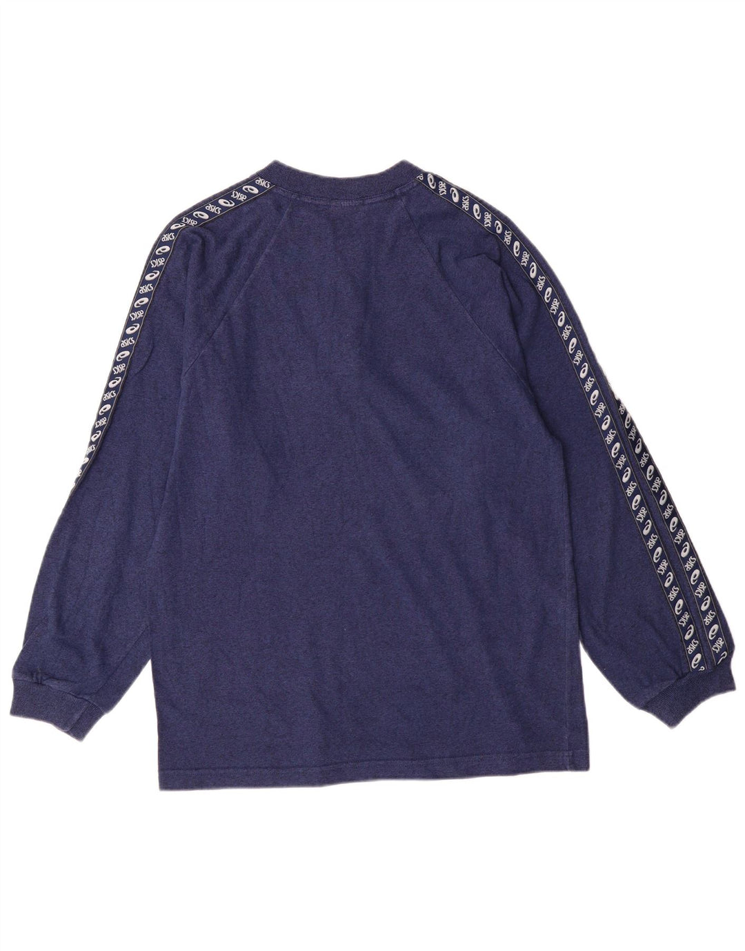 Top Asics Uomo Manica Lunga Medio Blu Navy Cotone