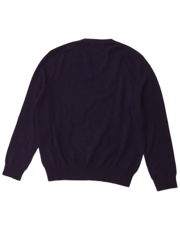 POLO RALPH LAUREN Maglione da uomo con scollo a V in lana merino medio blu navy