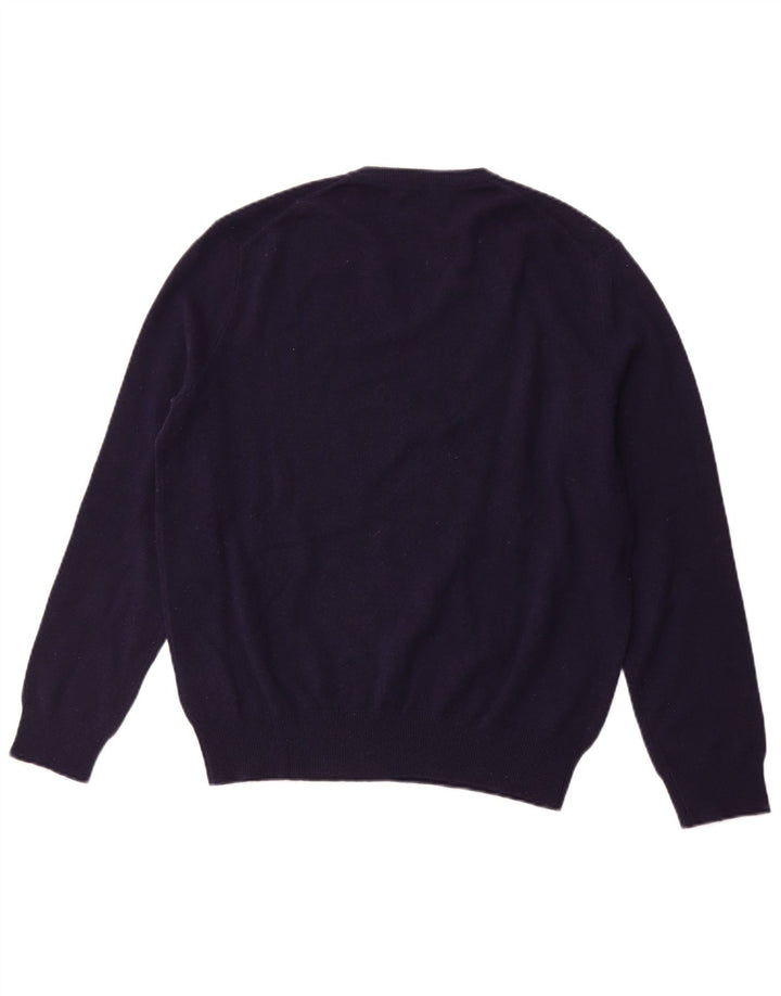 POLO RALPH LAUREN Maglione da uomo con scollo a V in lana merino medio blu navy