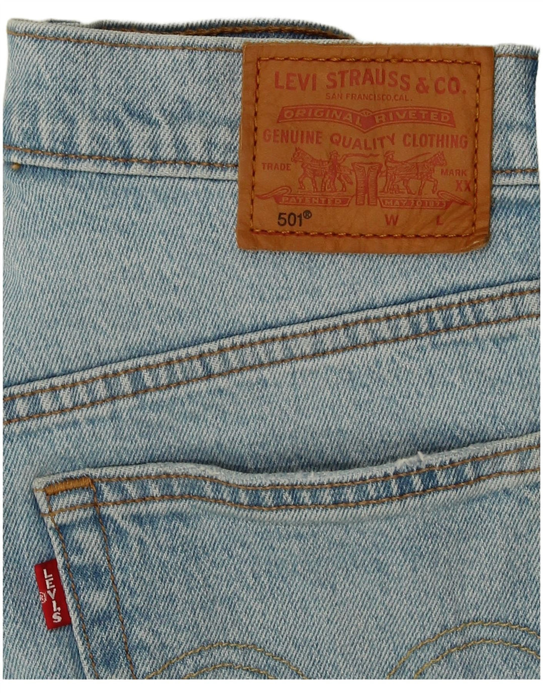 Pantaloncini di jeans 501 LEVI'S da donna W28 Blu medio