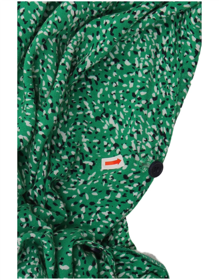 JOULES Abito chemisier a maniche corte da donna UK 18 XL Viscosa maculata verde