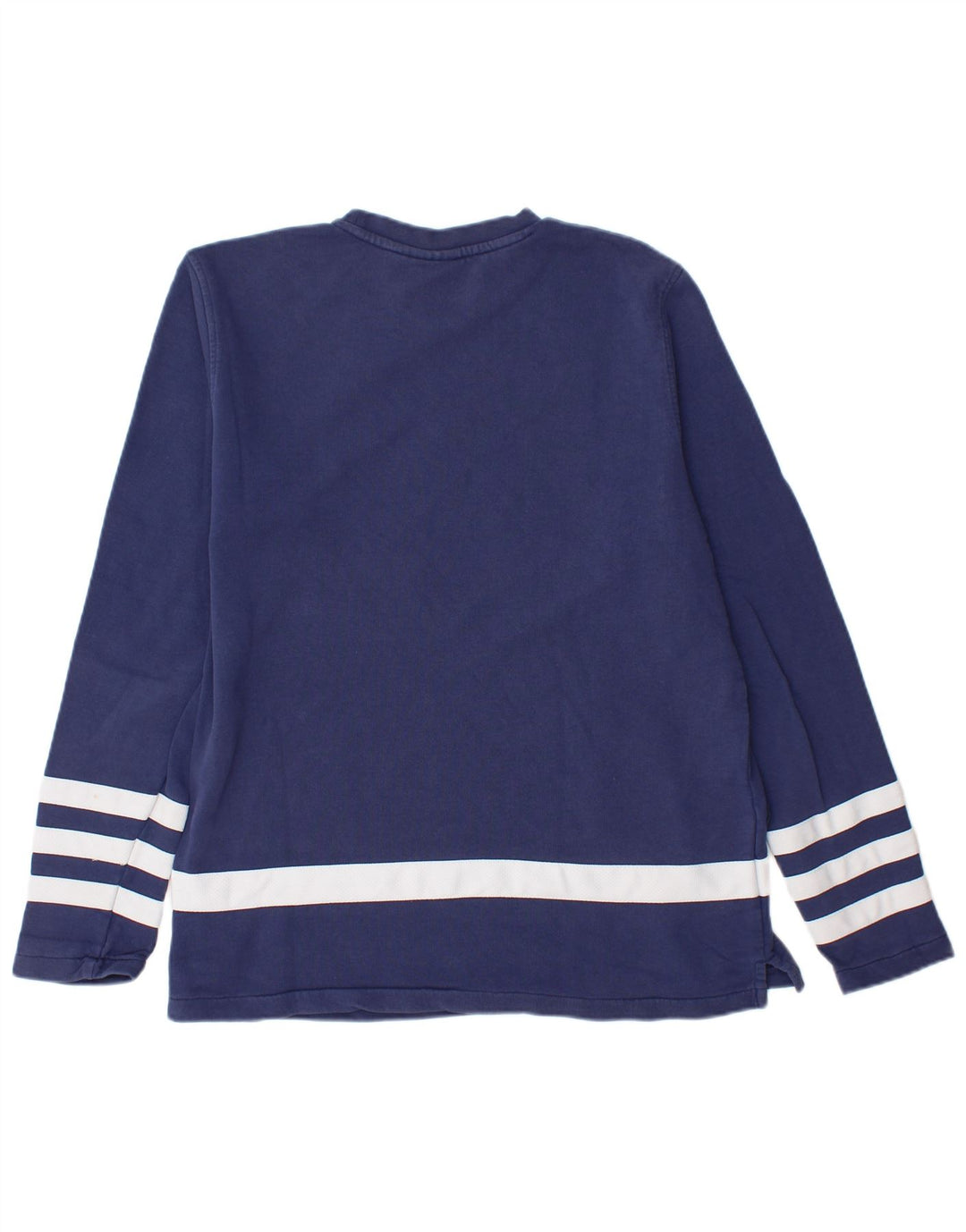 Felpa grafica da uomo ADIDAS, maglione grande, cotone color block blu navy