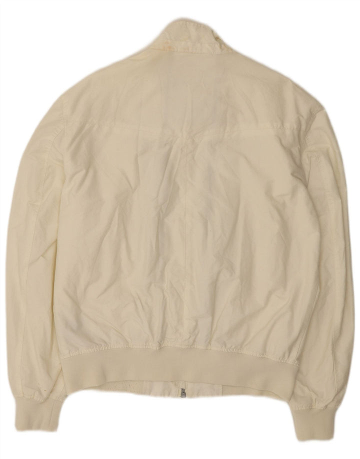 REFRIGUE Giubbotto bomber da uomo UK 44 2XL Cotone bianco sporco