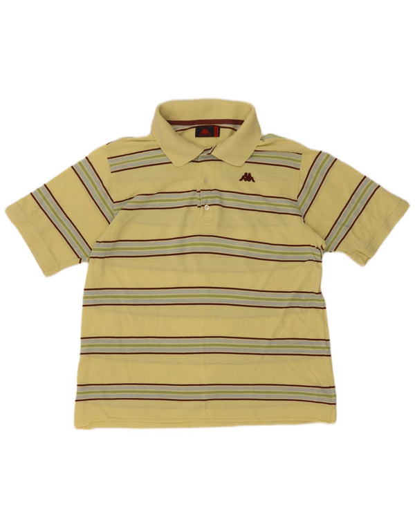 Polo Kappa Bambino 15-16 Anni Cotone Righe Grandi Gialle