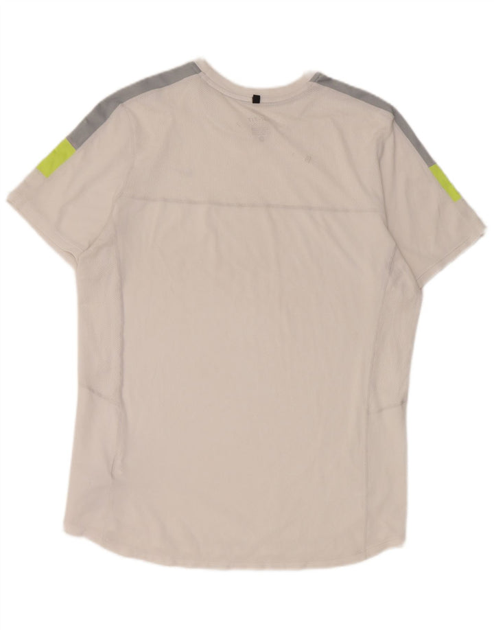 T-shirt Nike da uomo Dri Fit, top in poliestere color block bianco medio