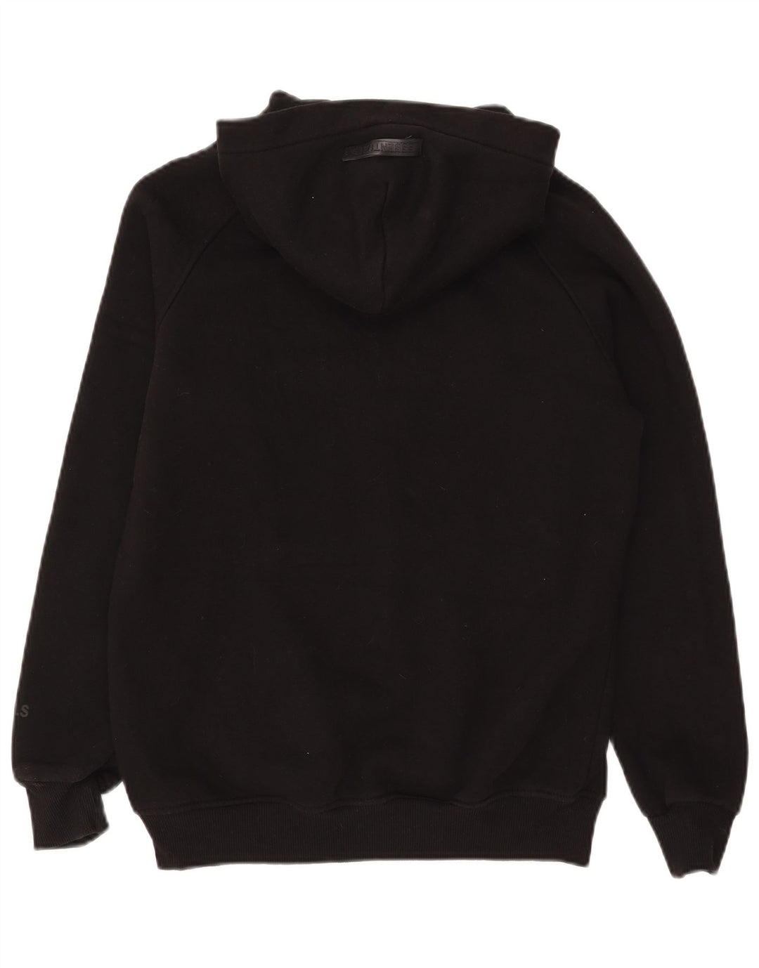Maglione con cappuccio grafico da uomo Essential in cotone nero medio