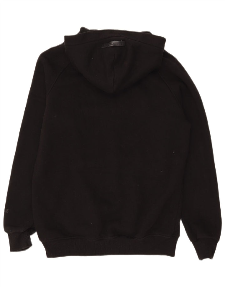 Maglione con cappuccio grafico da uomo Essential in cotone nero medio