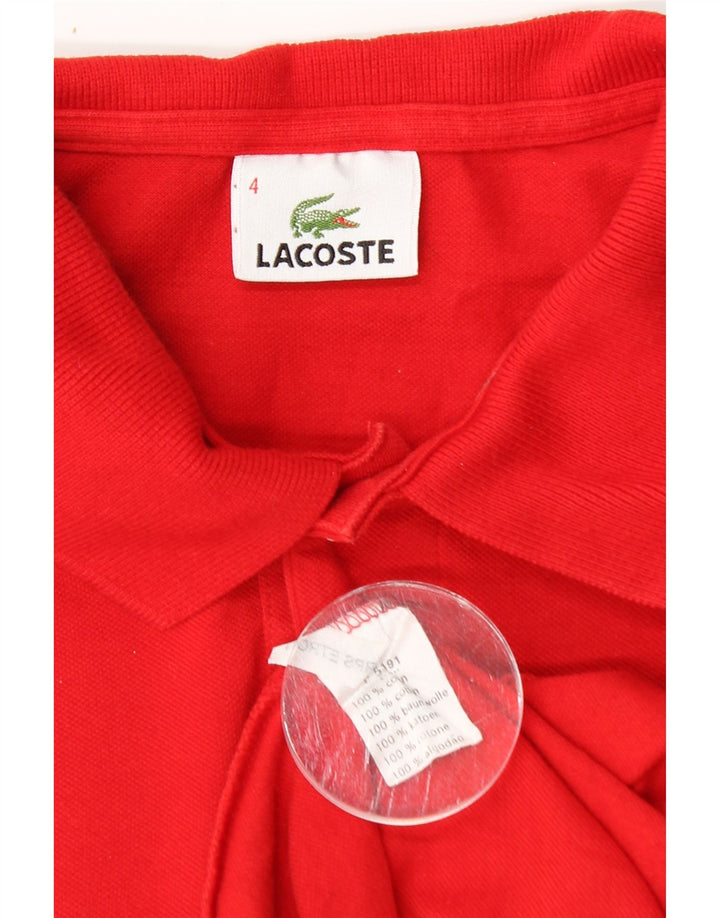 Polo da uomo Lacoste taglia 4 media in cotone rosso