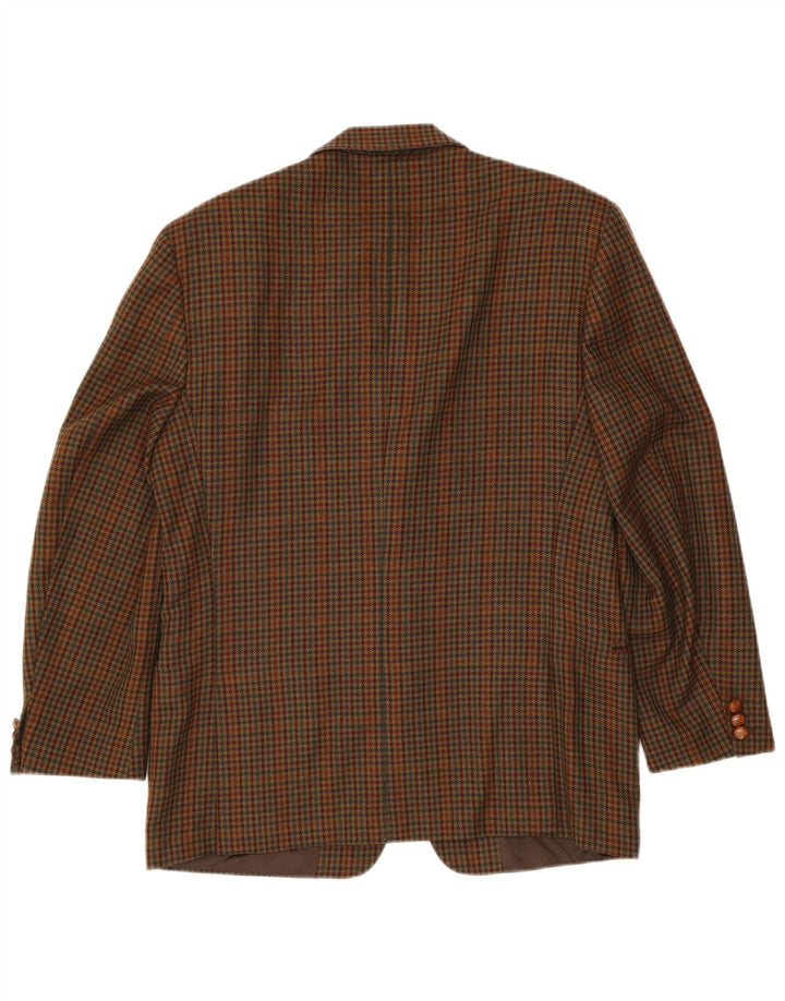 Giacca Blazer da Uomo a 3 Bottoni Visconti IT 52 XL Lana d'agnello pied de poule marrone