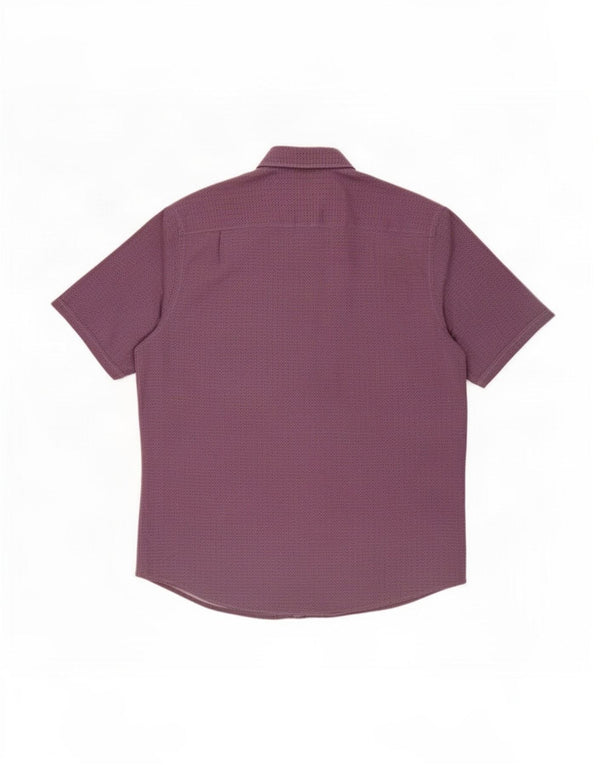 Camicia a maniche corte da uomo James Pringle XL poliestere geometrico viola